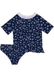 Vive La Fete Jackson State Tigers Infant Girls Rash Guard Short Sleeve T-Shirt Blue