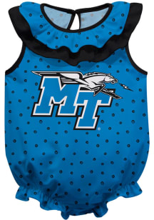 Middle Tennessee Blue Raiders Baby Blue Ruffle Short Sleeve One Piece