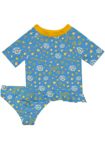 Vive La Fete Southern University Jaguars Infant Girls Rash Guard Short Sleeve T-Shirt Blue