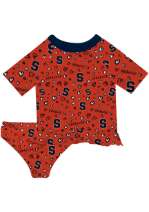 Syracuse Orange Infant Girls Rash Guard Short Sleeve T-Shirt Orange