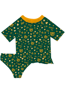 USF Dons Infant Girls Rash Guard Short Sleeve T-Shirt Green