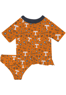 Tennessee Volunteers Toddler Girls Orange Rash Guard Short Sleeve T-Shirt