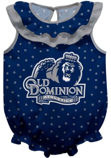 Old Dominion Monarchs Baby Navy Blue Ruffle Short Sleeve One Piece
