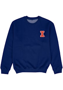 Vive La Fete Illinois Fighting Illini Toddler Blue Impressions Long Sleeve Crew Sweatshirt