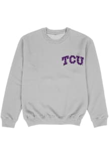 Vive La Fete TCU Horned Frogs Toddler Grey Impressions Long Sleeve Crew Sweatshirt
