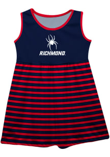 Richmond Spiders Baby Girls Blue Stripes Short Sleeve Dress