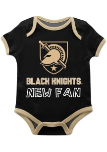 Army Black Knights Baby Black New Fan Short Sleeve One Piece