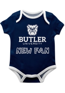 Butler Bulldogs Baby Navy Blue New Fan Short Sleeve One Piece