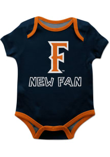 Vive La Fete Cal State Fullerton Titans Baby Navy Blue New Fan Short Sleeve One Piece