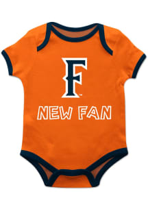 Vive La Fete Cal State Fullerton Titans Baby Orange New Fan Short Sleeve One Piece