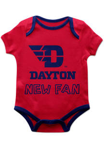 Vive La Fete Dayton Flyers Baby Red New Fan Short Sleeve One Piece