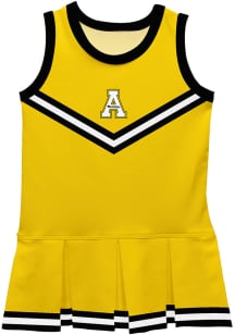 Appalachian State Mountaineers Toddler Girls Gold Britney Dress Sets Cheer