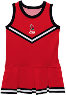 Ball State Cardinals Toddler Girls Red Britney Dress Sets Cheer