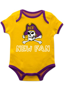 East Carolina Pirates Baby Gold New Fan Short Sleeve One Piece