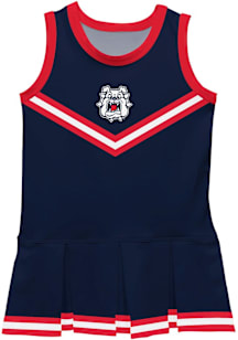 Vive La Fete Fresno State Bulldogs Toddler Girls Blue Britney Dress Sets Cheer