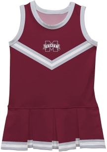 Vive La Fete Mississippi State Bulldogs Toddler Girls Maroon Britney Dress Sets Cheer