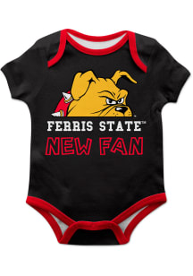 Ferris State Bulldogs Baby Black New Fan Short Sleeve One Piece