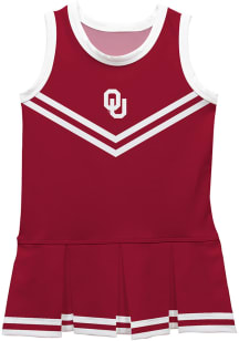 Oklahoma Sooners Toddler Girls Red Britney Dress Sets Cheer