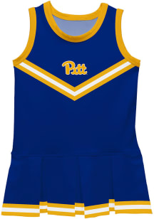Pitt Panthers Toddler Girls Blue Britney Dress Sets Cheer