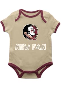Florida State Seminoles Baby Gold New Fan Short Sleeve One Piece