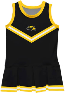 Vive La Fete Southern Mississippi Golden Eagles Toddler Girls Black Britney Dress Sets Cheer