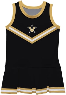 Vanderbilt Commodores Toddler Girls Black Britney Dress Sets Cheer