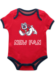 Fresno State Bulldogs Baby Red New Fan Short Sleeve One Piece