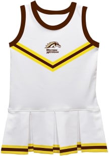 Western Michigan Broncos Toddler Girls White Britney Dress Sets Cheer