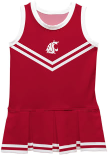 Washington State Cougars Toddler Girls Crimson Britney Dress Sets Cheer