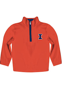 Vive La Fete Illinois Fighting Illini Toddler Orange Impressions Long Sleeve Qtr Zip