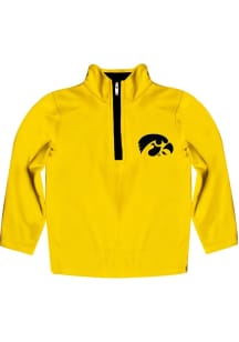 Toddler Iowa Hawkeyes Gold Vive La Fete Impressions Long Sleeve Qtr Zip