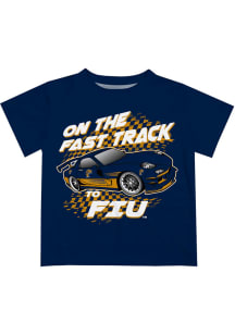 FIU Panthers Infant Fast Track Short Sleeve T-Shirt Blue
