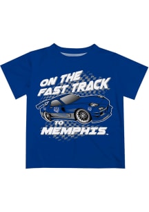Vive La Fete Memphis Tigers Infant Fast Track Short Sleeve T-Shirt Blue