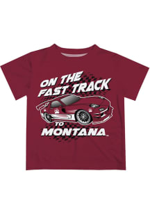 Vive La Fete Montana Grizzlies Infant Fast Track Short Sleeve T-Shirt Maroon