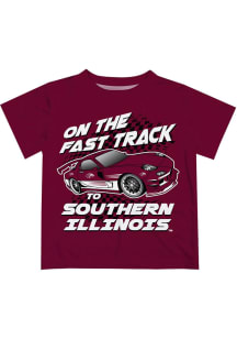 Vive La Fete Southern Illinois Salukis Infant Fast Track Short Sleeve T-Shirt Maroon