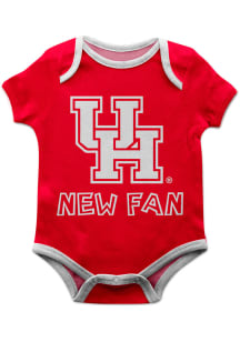 Houston Cougars Baby Red New Fan Short Sleeve One Piece