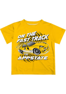 Appalachian State Mountaineers Toddler Gold Fast Track Short Sleeve T-Shirt