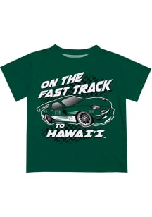 Hawaii Warriors Toddler Green Fast Track Short Sleeve T-Shirt