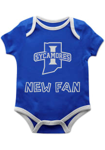 Indiana State Sycamores Baby Blue New Fan Short Sleeve One Piece