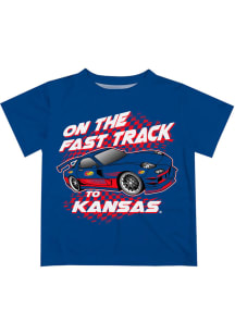 Kansas Jayhawks Toddler Blue Fast Track Short Sleeve T-Shirt