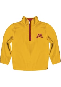 Toddler Minnesota Golden Gophers Gold Vive La Fete Impressions Design Long Sleeve Qtr Zip