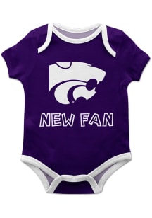 K-State Wildcats Baby Purple New Fan Short Sleeve One Piece