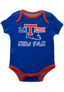 Vive La Fete Louisiana Tech Bulldogs Baby Blue New Fan Short Sleeve One Piece