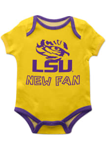 LSU Tigers Baby Gold New Fan Short Sleeve One Piece