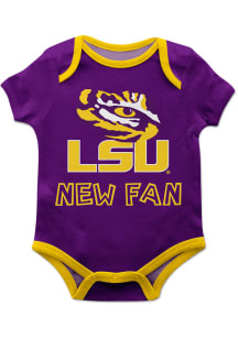 LSU Tigers Baby Purple New Fan Short Sleeve One Piece