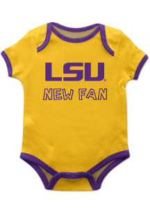 LSU Tigers Baby Gold New Fan Short Sleeve One Piece