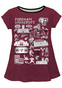 Vive La Fete Fordham Rams Toddler Girls Maroon Impressions Short Sleeve T-Shirt