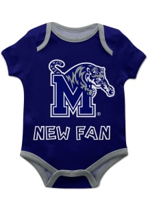 Memphis Tigers Baby Blue New Fan Short Sleeve One Piece
