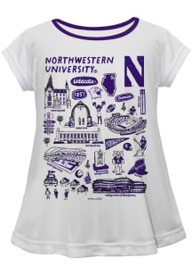 Toddler Girls Northwestern Wildcats White Vive La Fete Impressions Short Sleeve T-Shirt