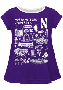 Toddler Girls Northwestern Wildcats Purple Vive La Fete Impressions Short Sleeve T-Shirt